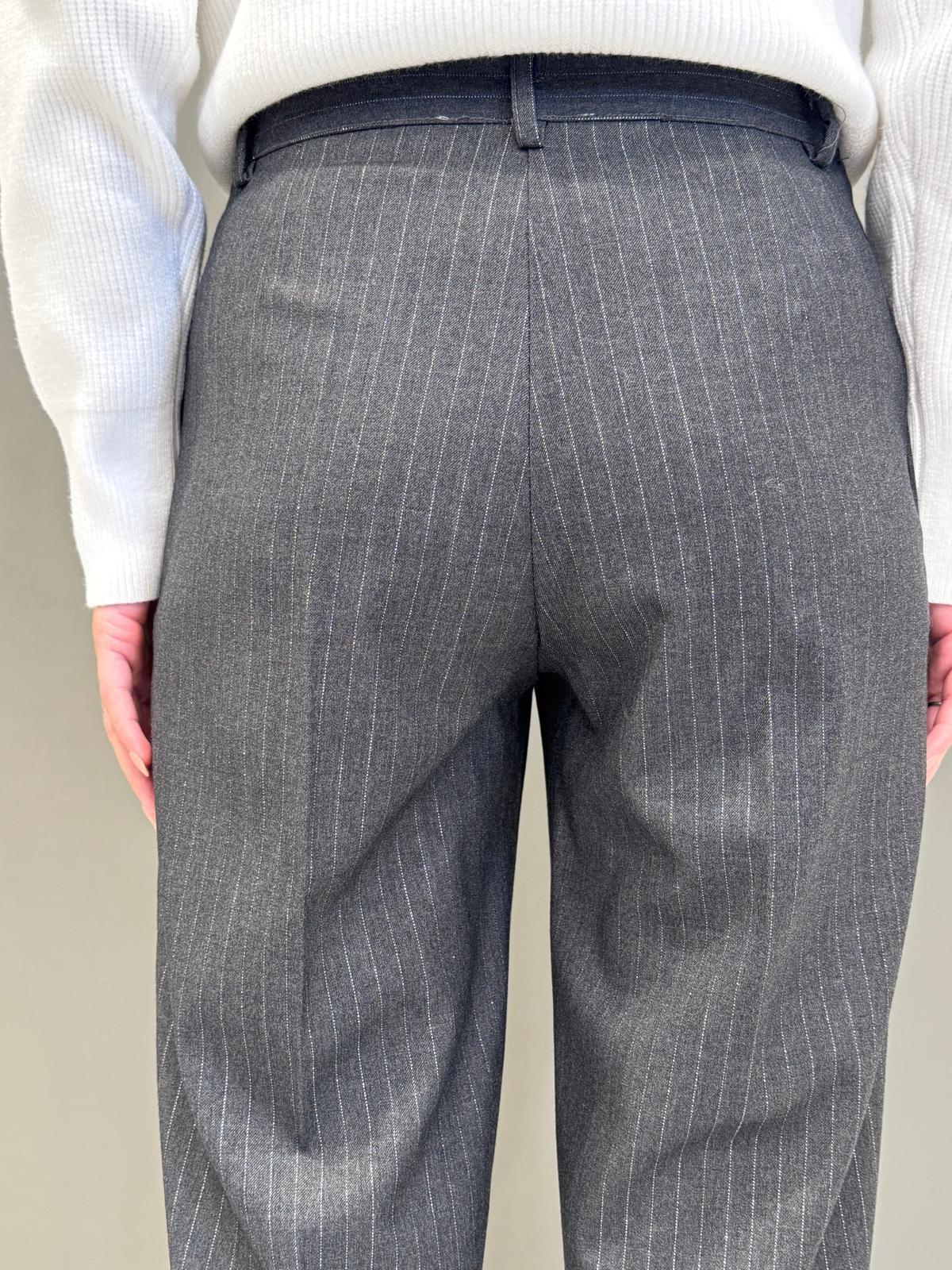 Pantalone gessato grigio 20508 U CRISTINA GAVIOLI 