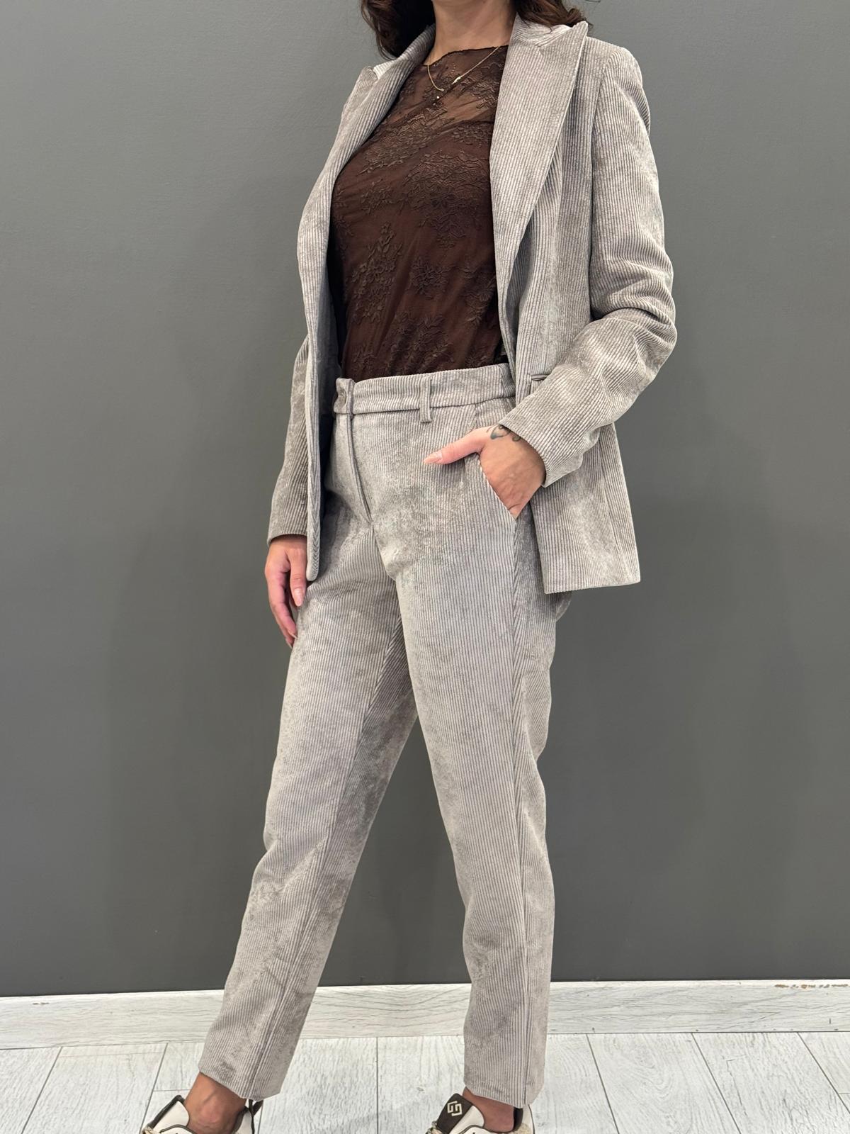 tailleur monopetto velluto a coste 20413 BE CRISTINA GAVIOLI 