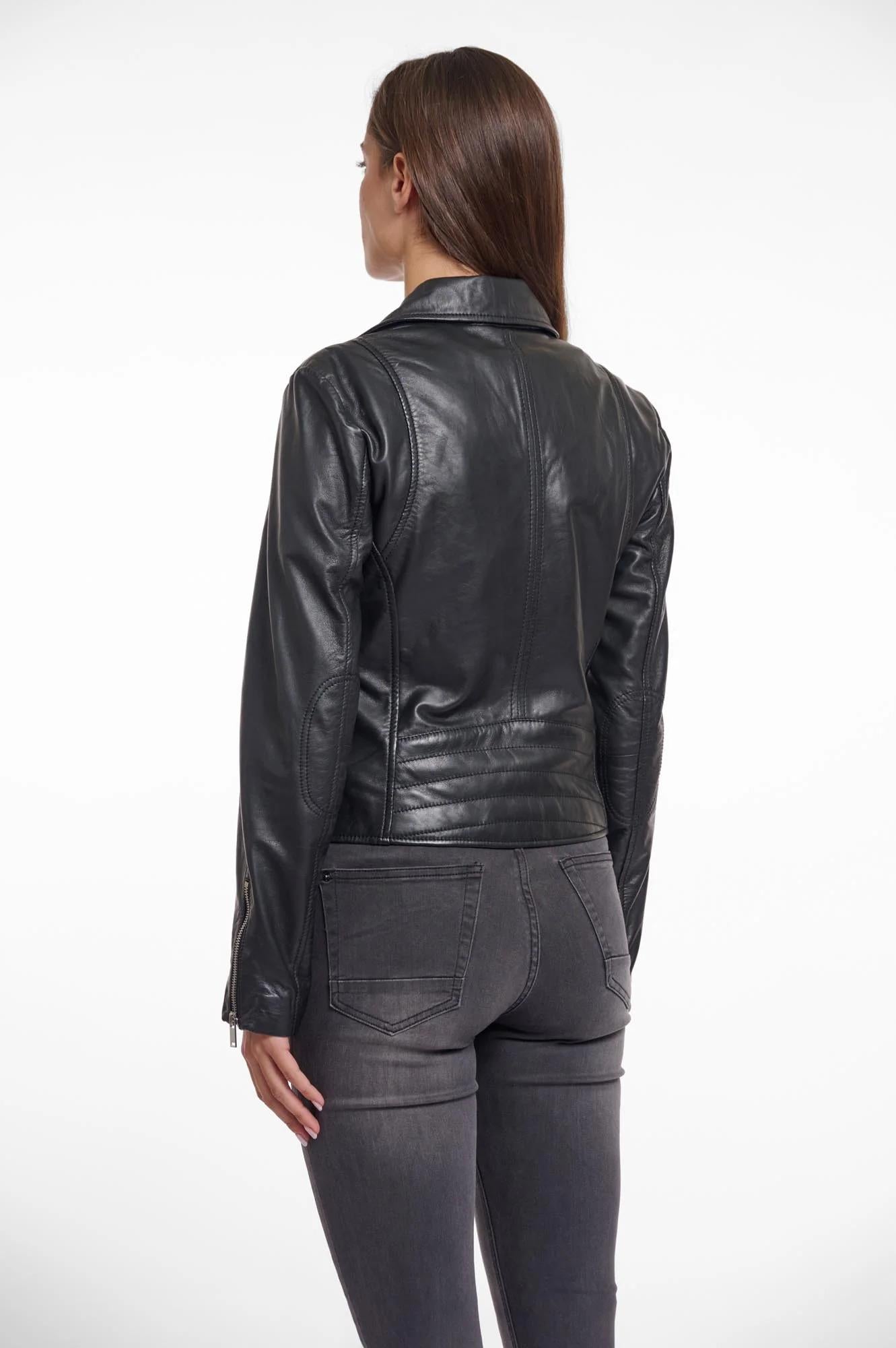 Giacca motociclista pelle EMILY BL RINO & PELLE 