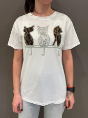 T-shirt stampa MK395 ASS CRISTINA GAVIOLI 