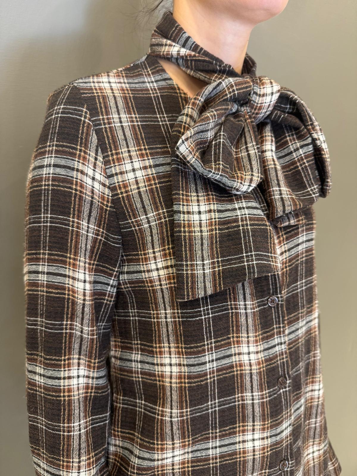 Camicia check british con fiocco 79024Q20-21 MOCA REBECCA 