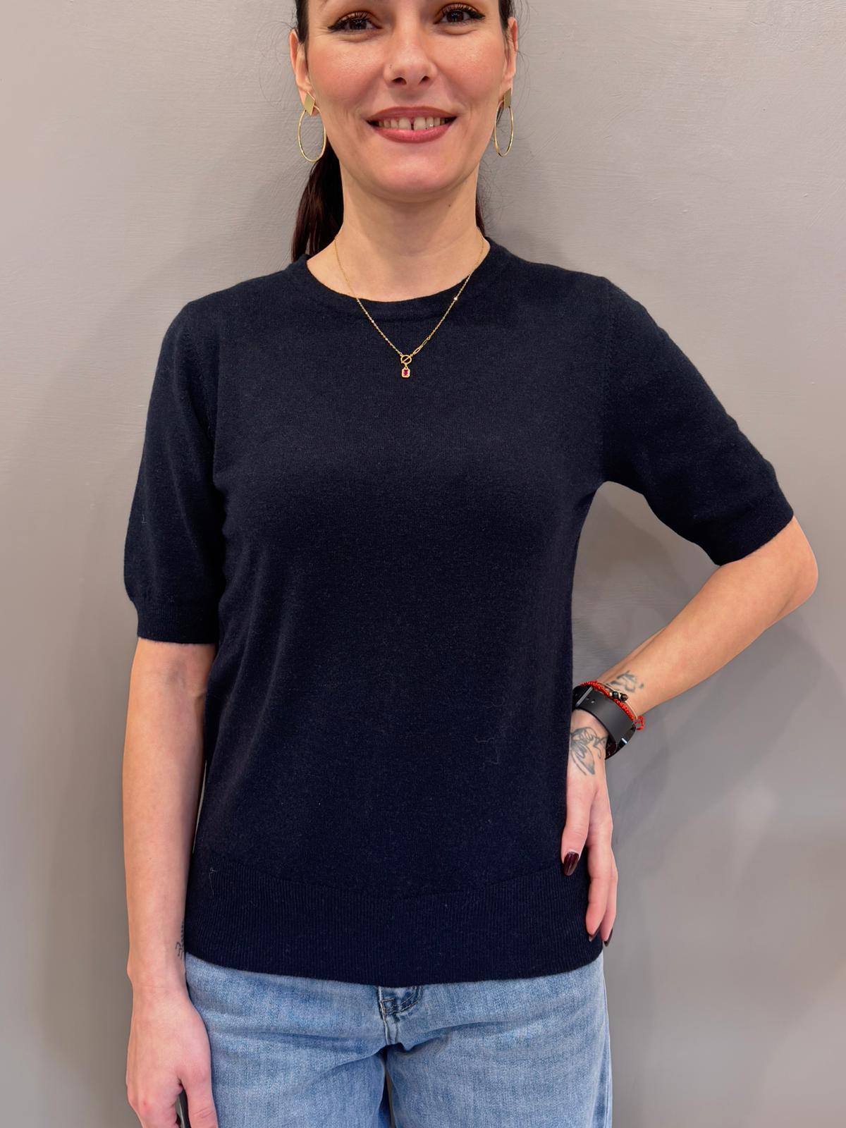 Maglia girocollo manica corta JN0789 BL REBECCA 