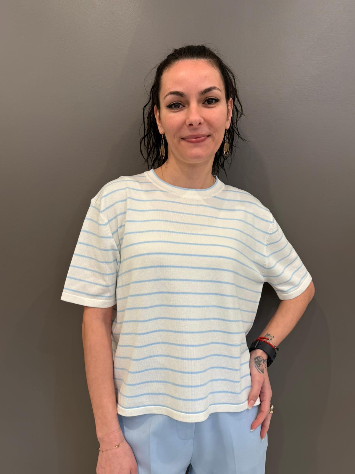 maglia mc rigata JN1324 CE REBECCA 