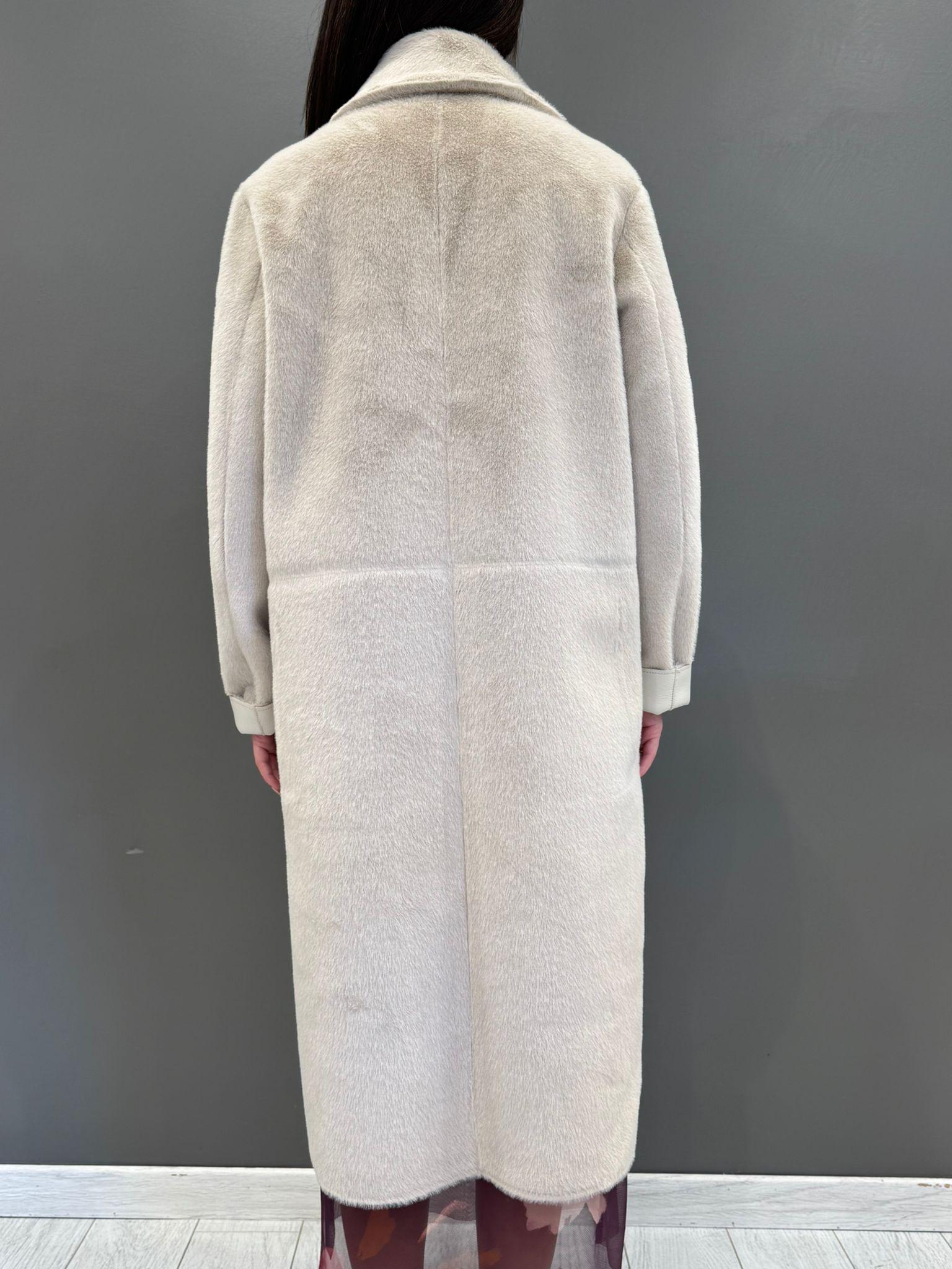 Cappotto lungo reversibile panna TATIANA BE REALI 