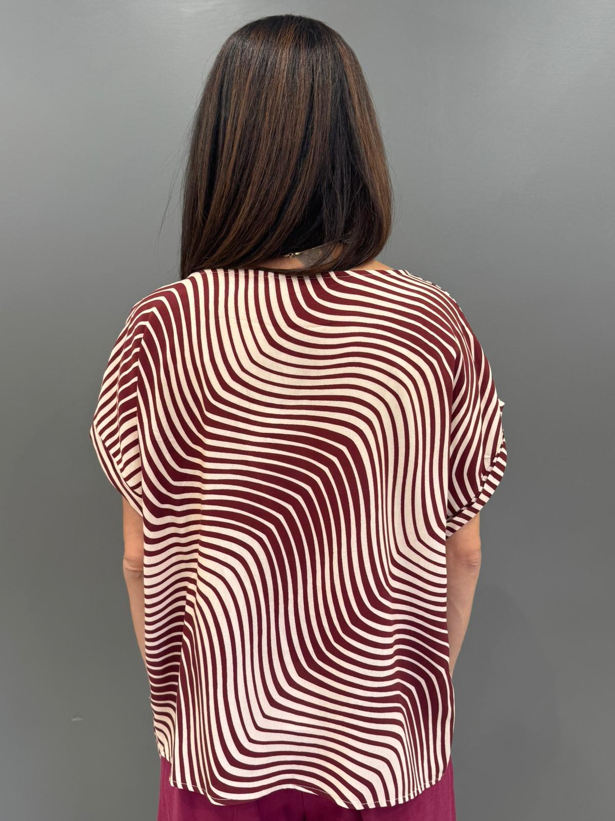 Blusa in viscosa stampa optical CC569-25 VI REALI 