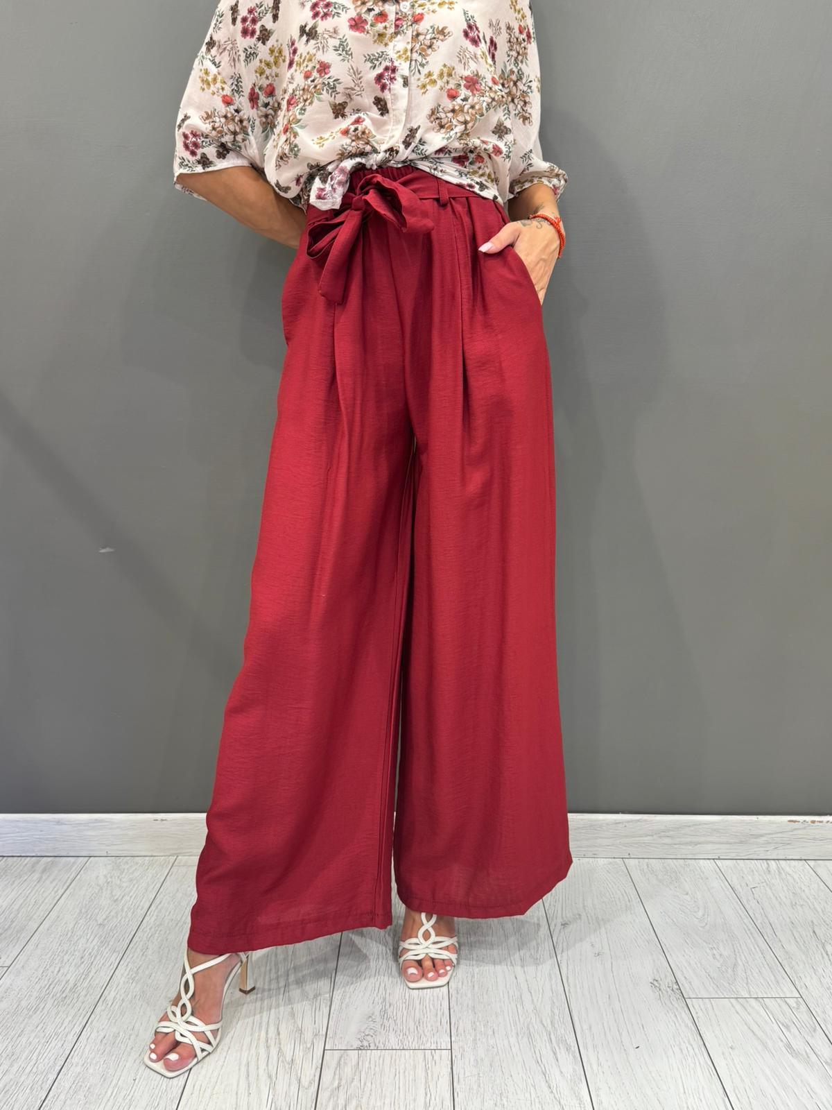 Pantalone palazzo  con cintura in vita 18839-05 CI REBECCA 