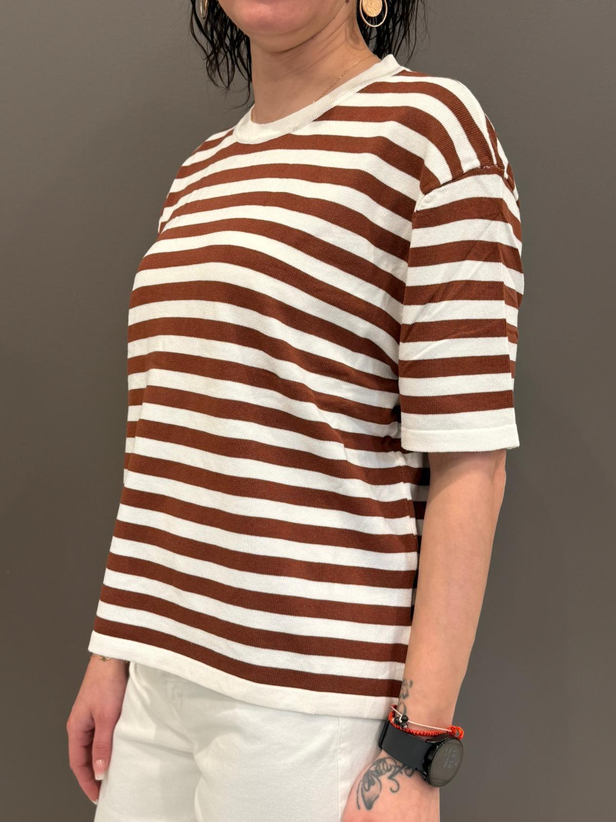 Maglia rigata mc JN1094 TA REBECCA 