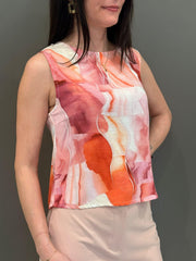 Top fantasia con bottoni dietro 31532 U CRISTINA GAVIOLI 
