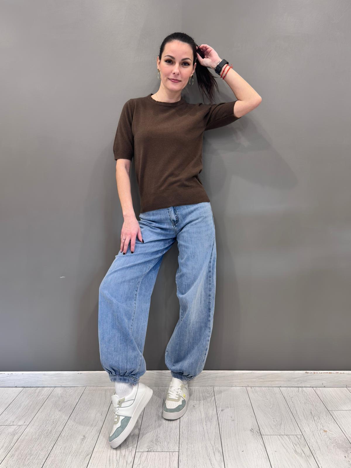 Maglia girocollo manica corta JN0789 1069 REBECCA 