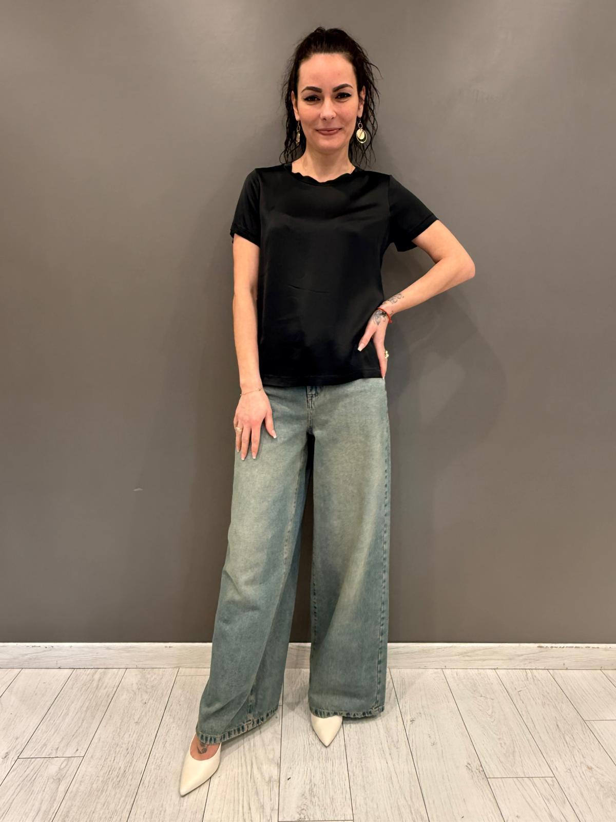 Casacca elasticizzata viscosa FA535B NE CRISTINA GAVIOLI 