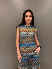 Blusa pizzo stile missoni CC217-26 BL REALI 