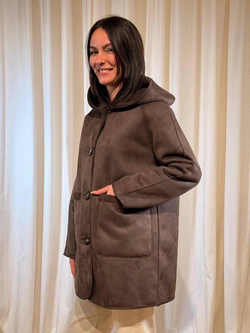 Cappotto effetto shearling con cappuccio GAVETTA 003 EMME MARELLA 