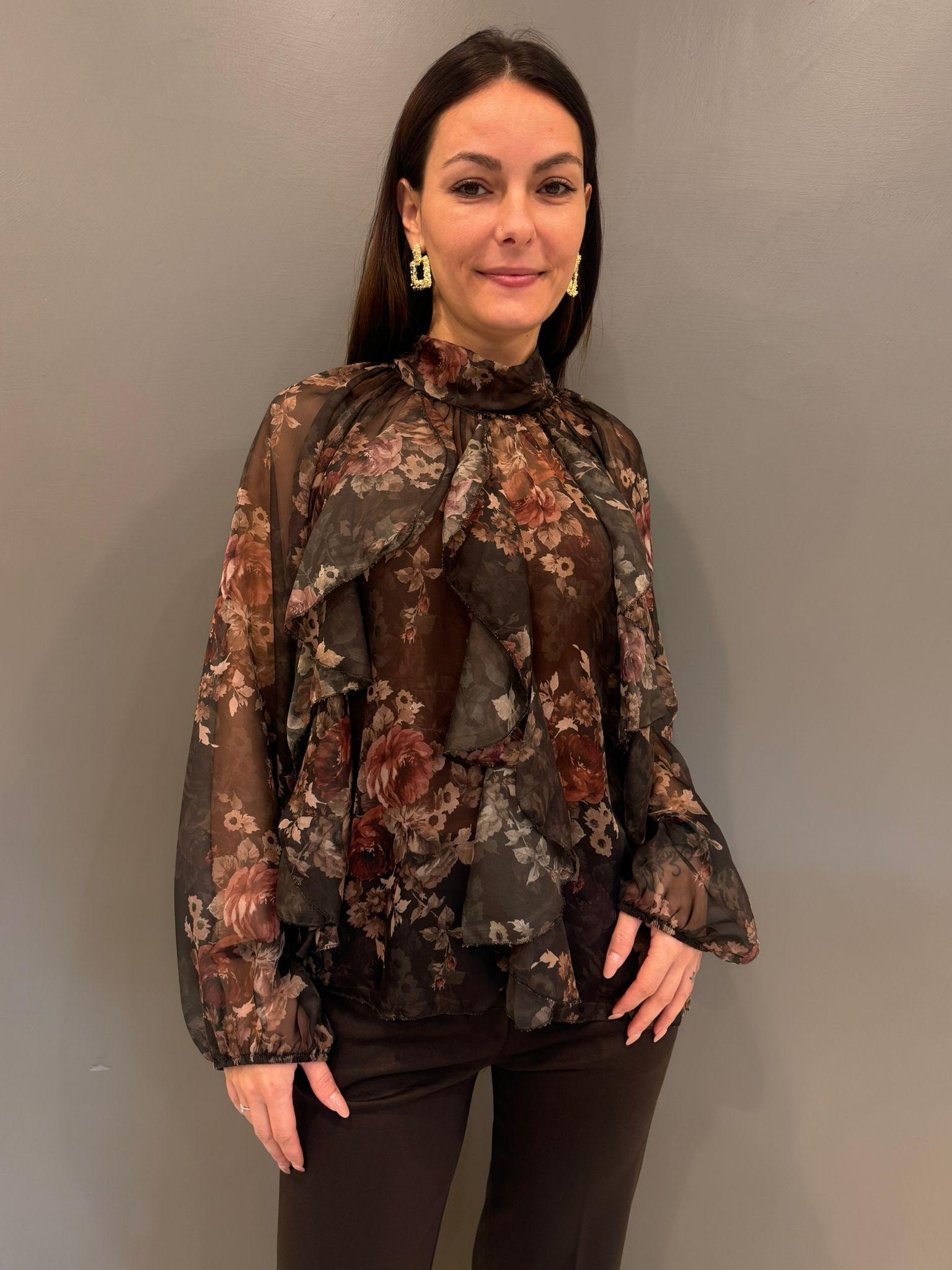 Blusa fantasia floreale L5327FS MO REBECCA 