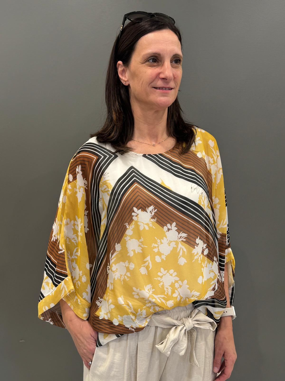blusa stampa foulard
