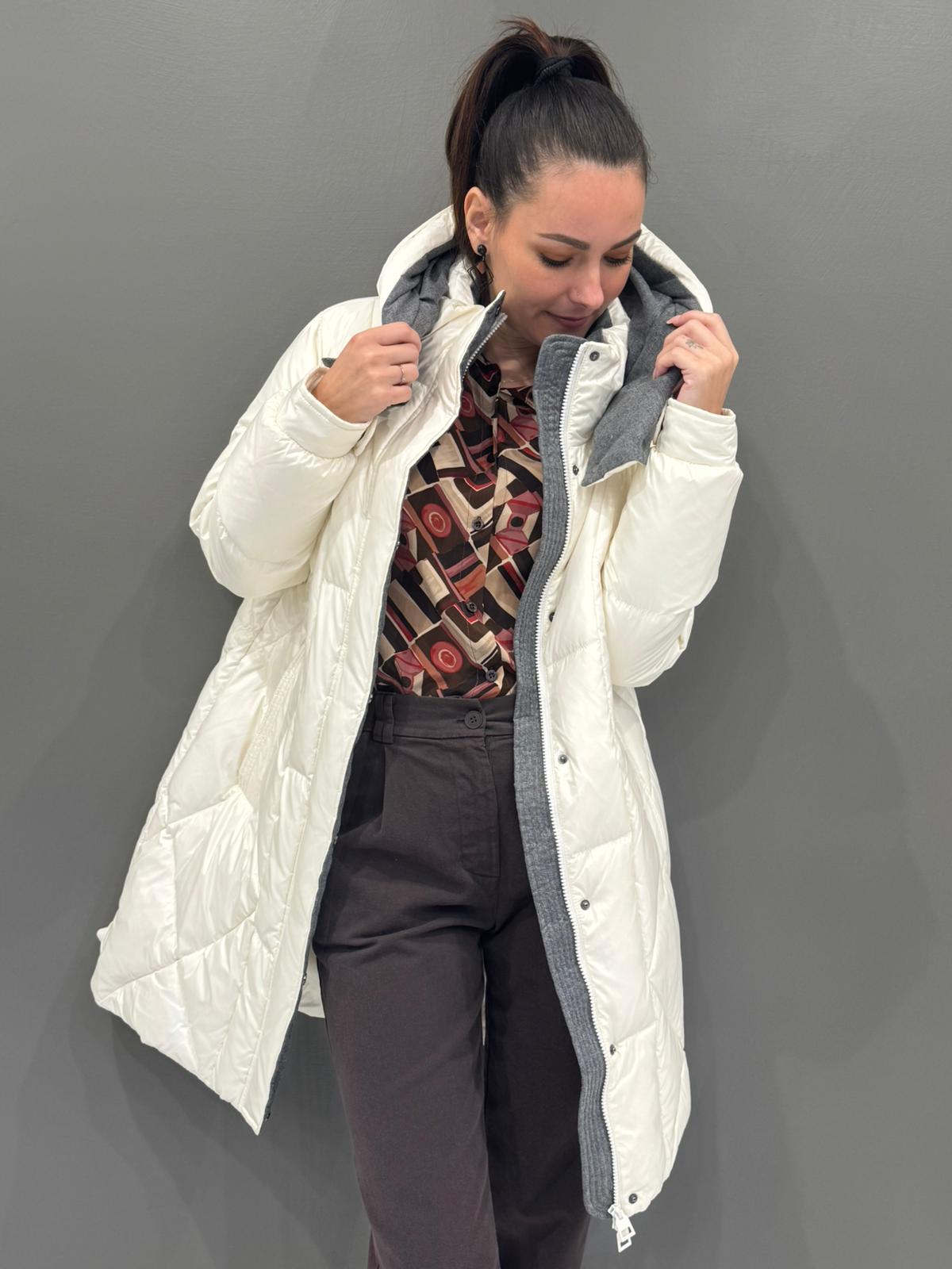 Piumino midi contrasto in flanella KIGALI 004 REALI 