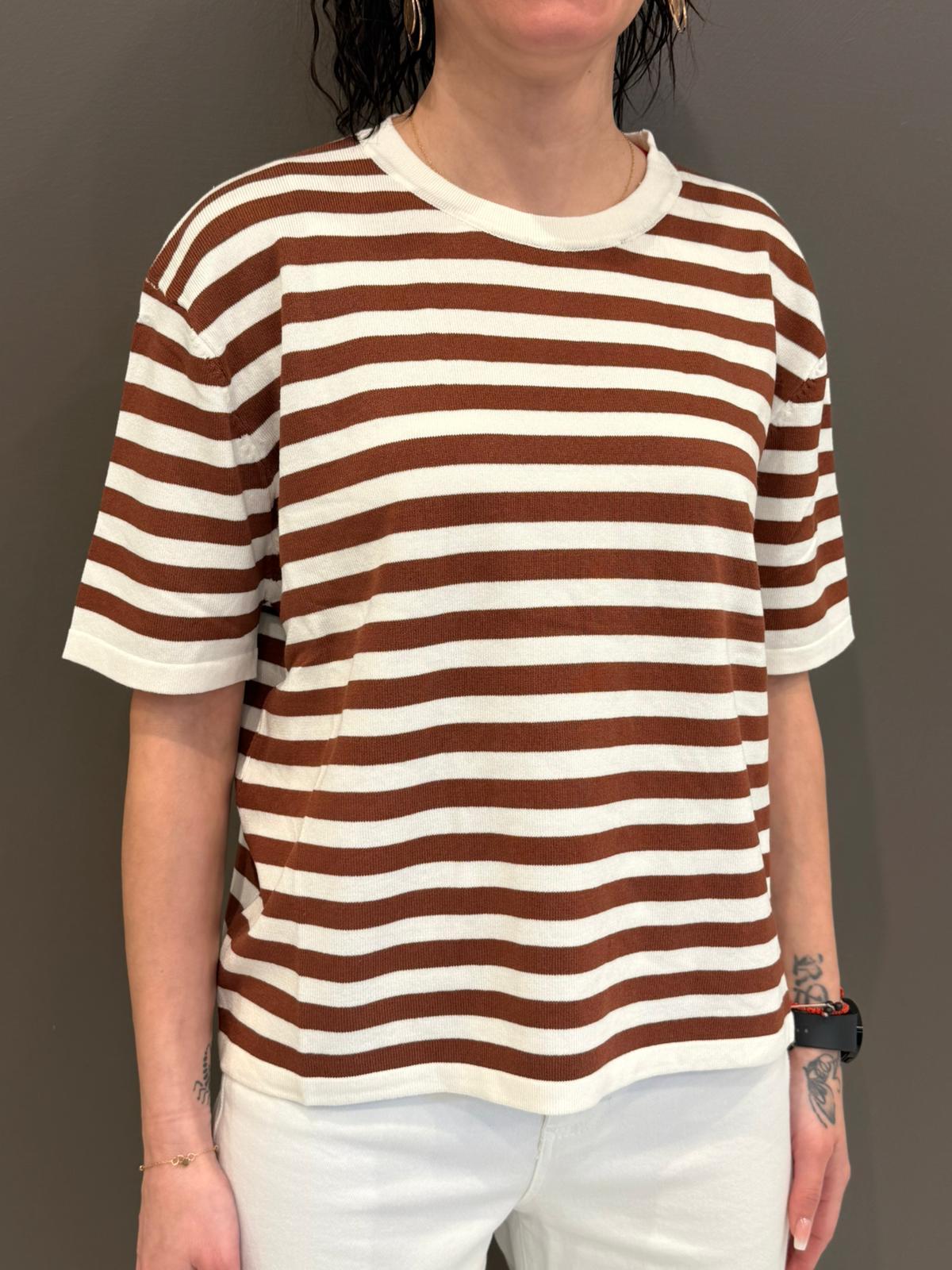Maglia rigata mc JN1094 TA REBECCA 