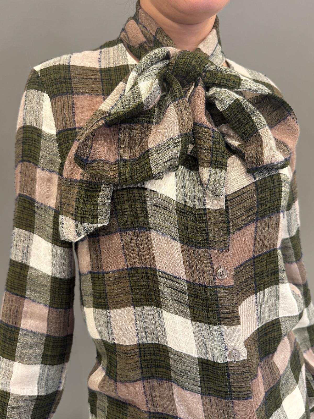 Camicia check british con fiocco 79024Q20-21 FA REBECCA 