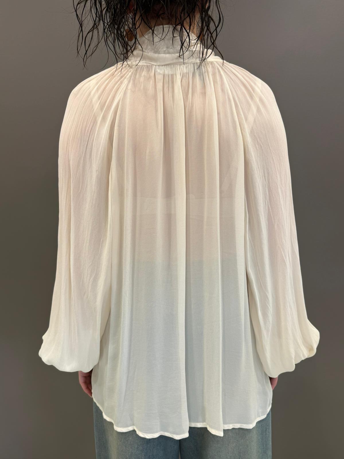 Casacca con fiocco E661B BU CRISTINA GAVIOLI 