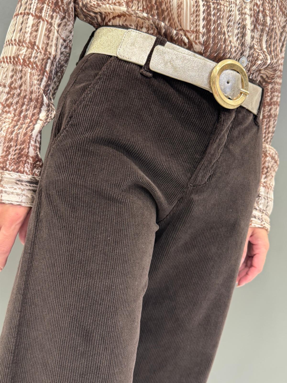 pantaloni ampio velluto stretch 20414 MO CRISTINA GAVIOLI 