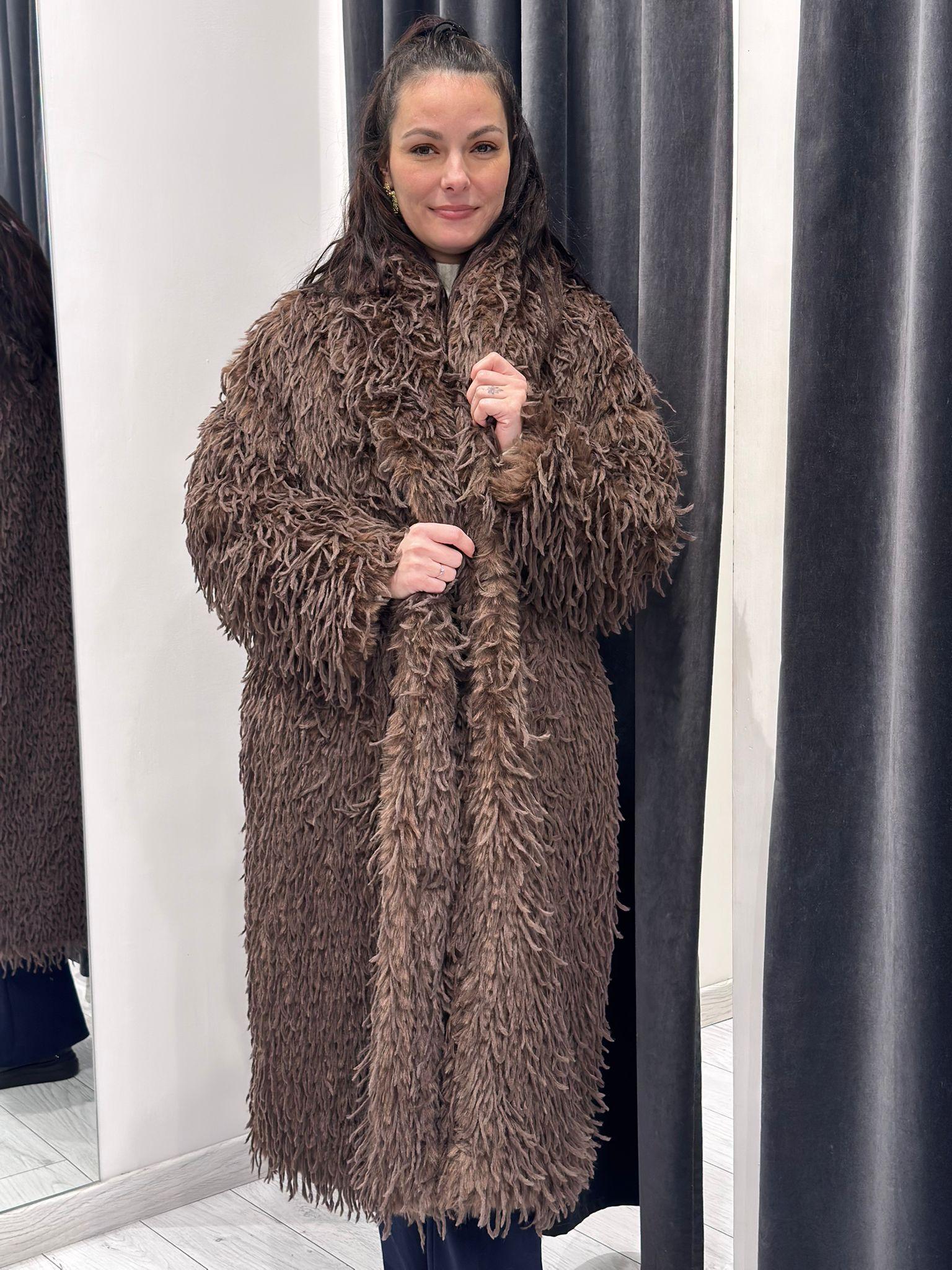 Cappotto faux fur WYH7219 MO CRISTINA GAVIOLI 