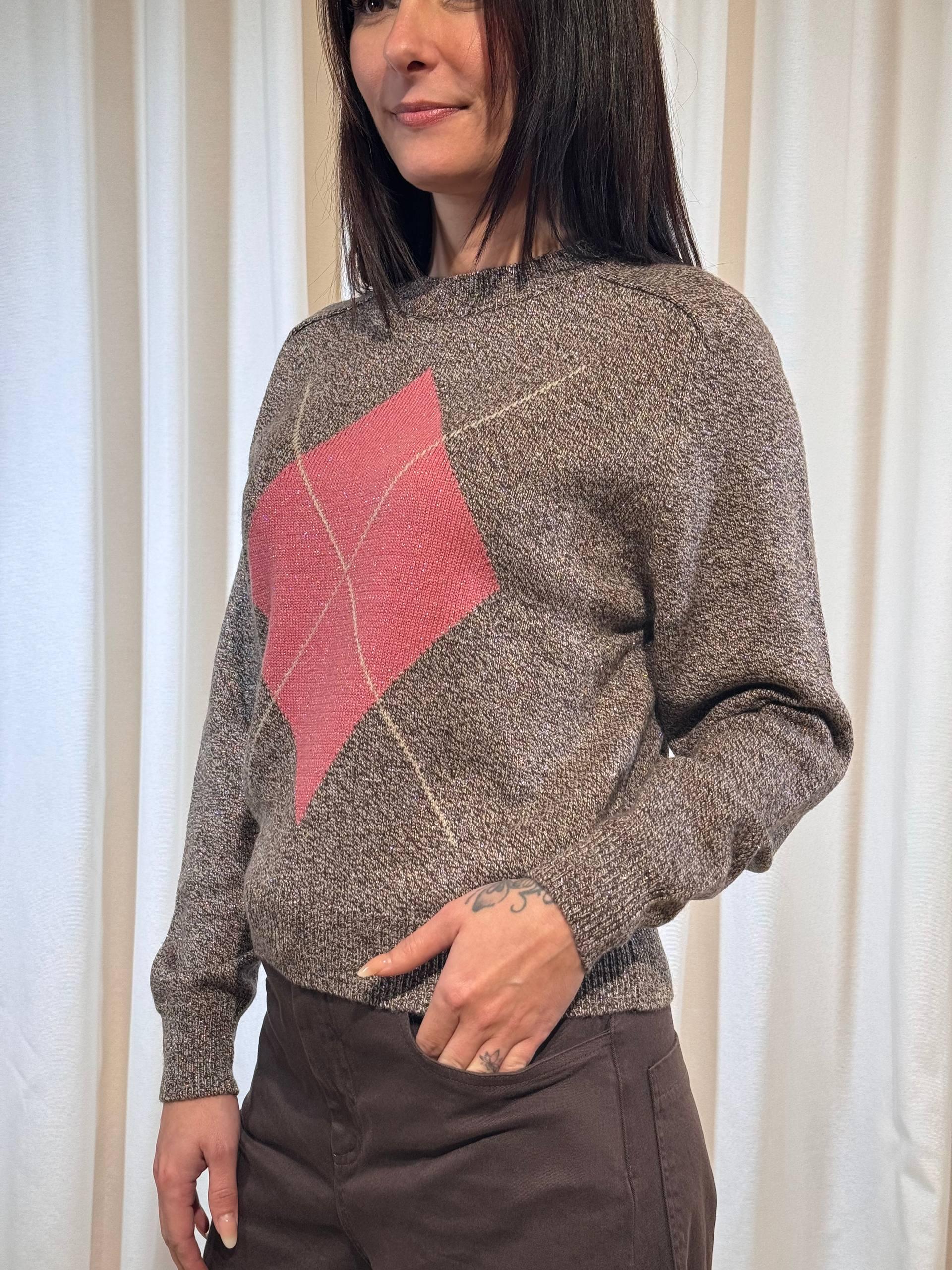 Maglia girocollo con motivo geometrico NOVELLA 004 EMME MARELLA 