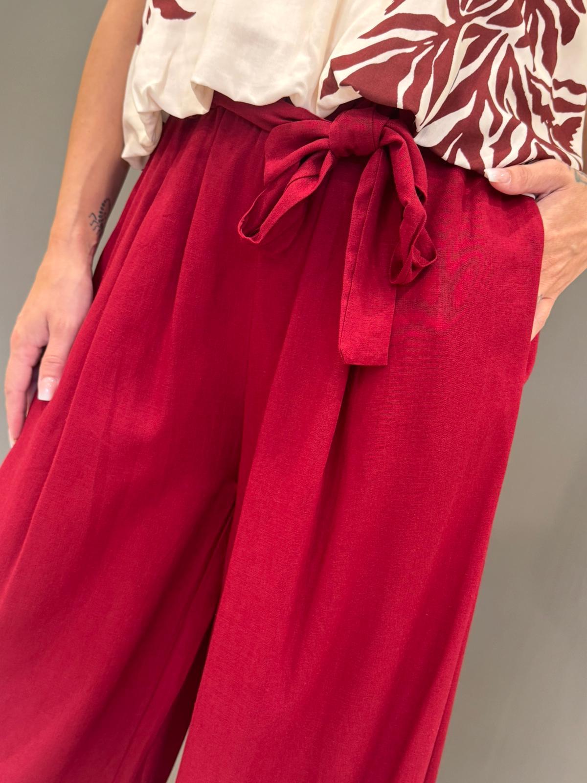 Pantaloni palazzo con cintura 18839-92 IN REBECCA 