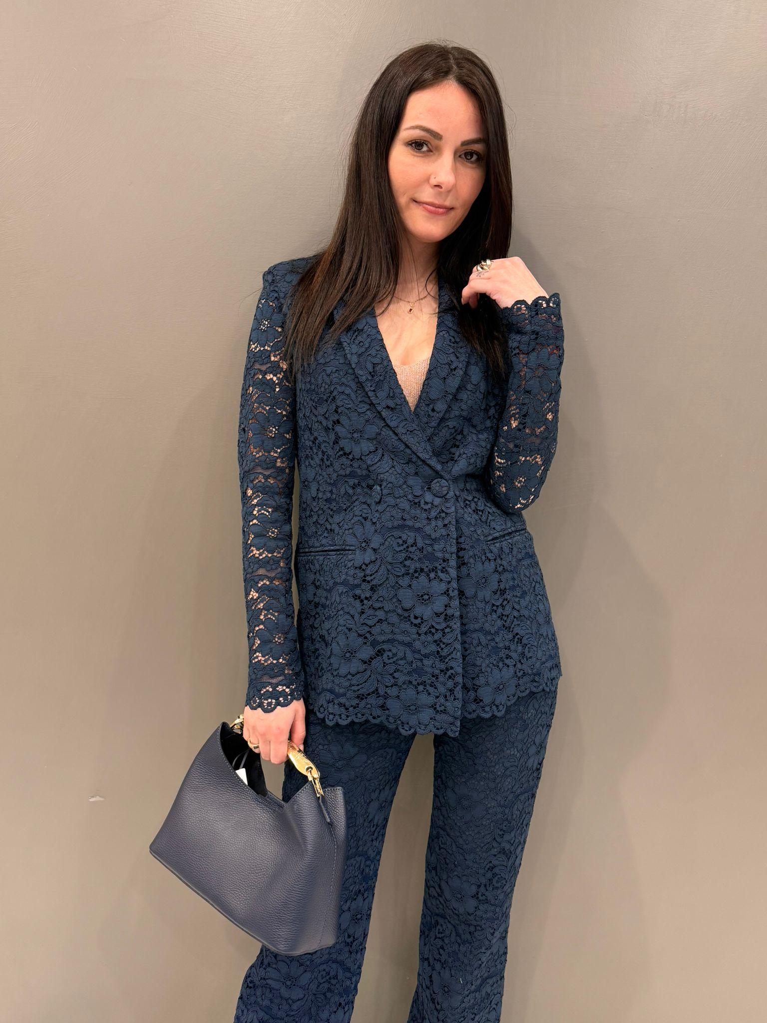 Giacca doppio petto in pizzo 31418 5 CRISTINA GAVIOLI 