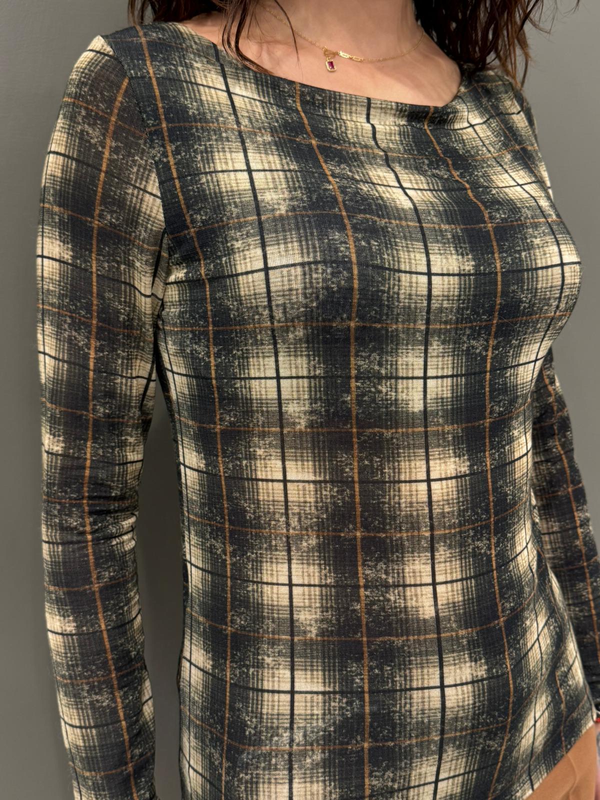 maglia scollo barca ml fantasia 19782F1 BO REBECCA 