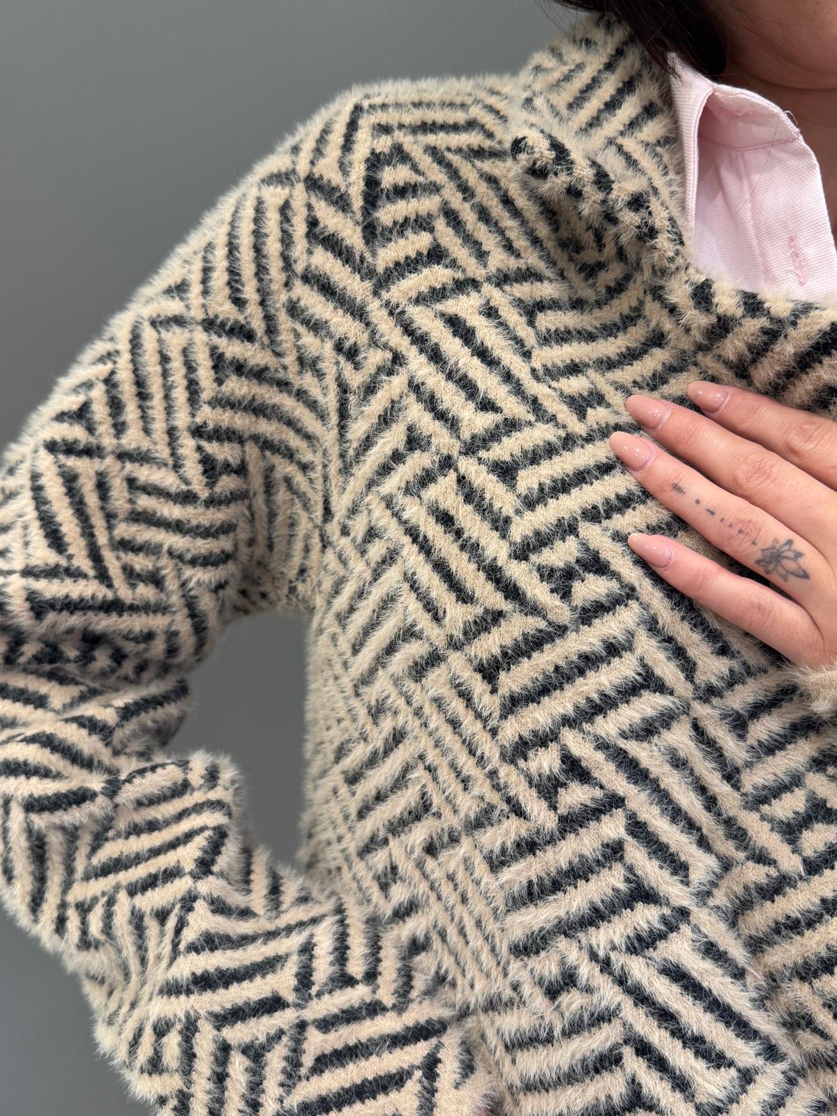 cappotto cardigan effetto peluche MADINA SA REALI 