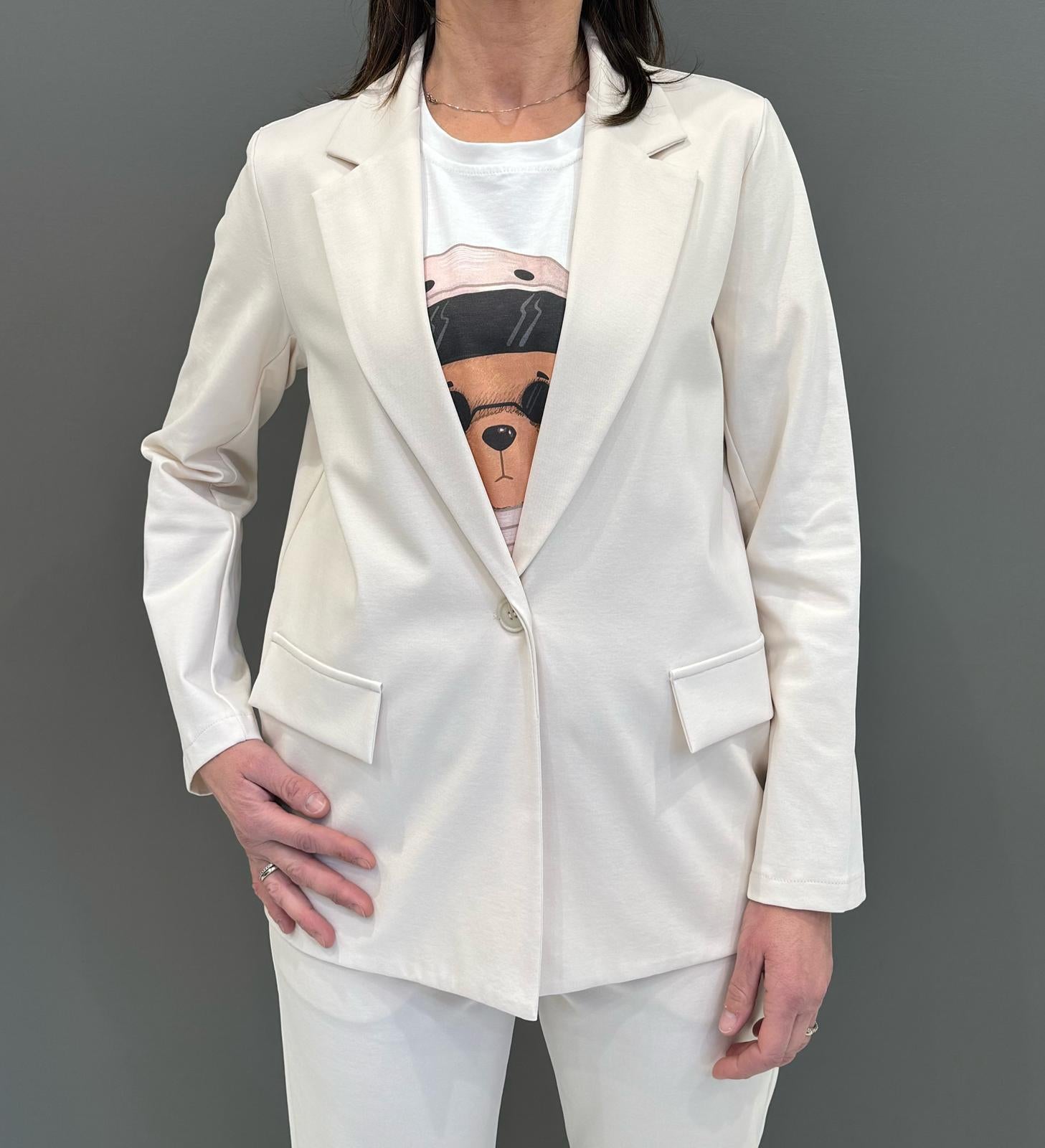 giacca jersey dritta