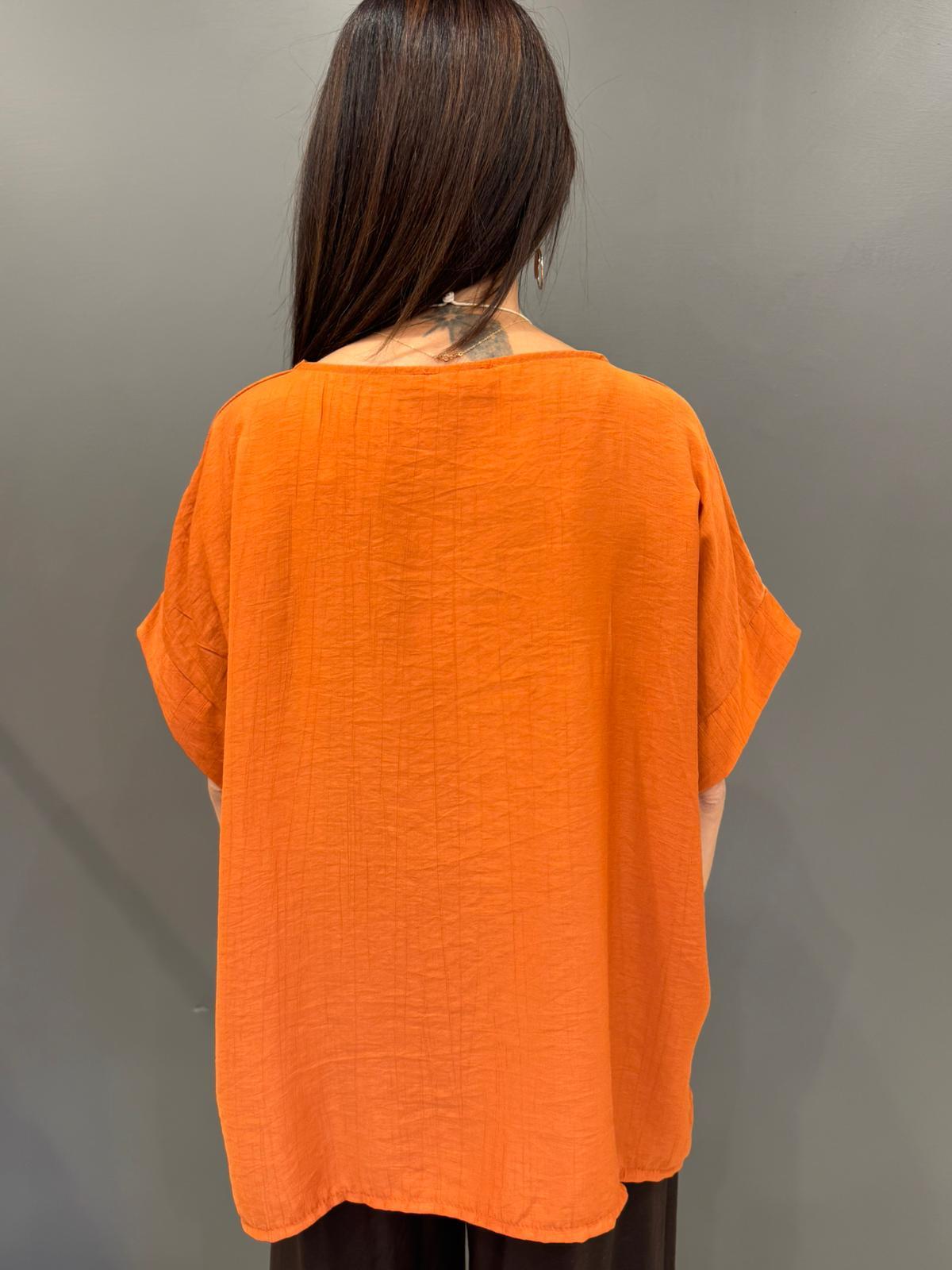 Blusa over in tessuto fluido 6553 OR REBECCA 