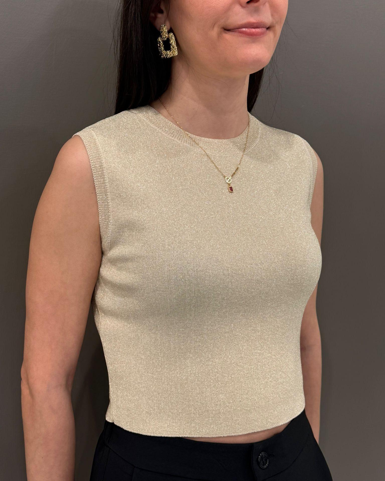 crop top lurex 31053 89 CRISTINA GAVIOLI 