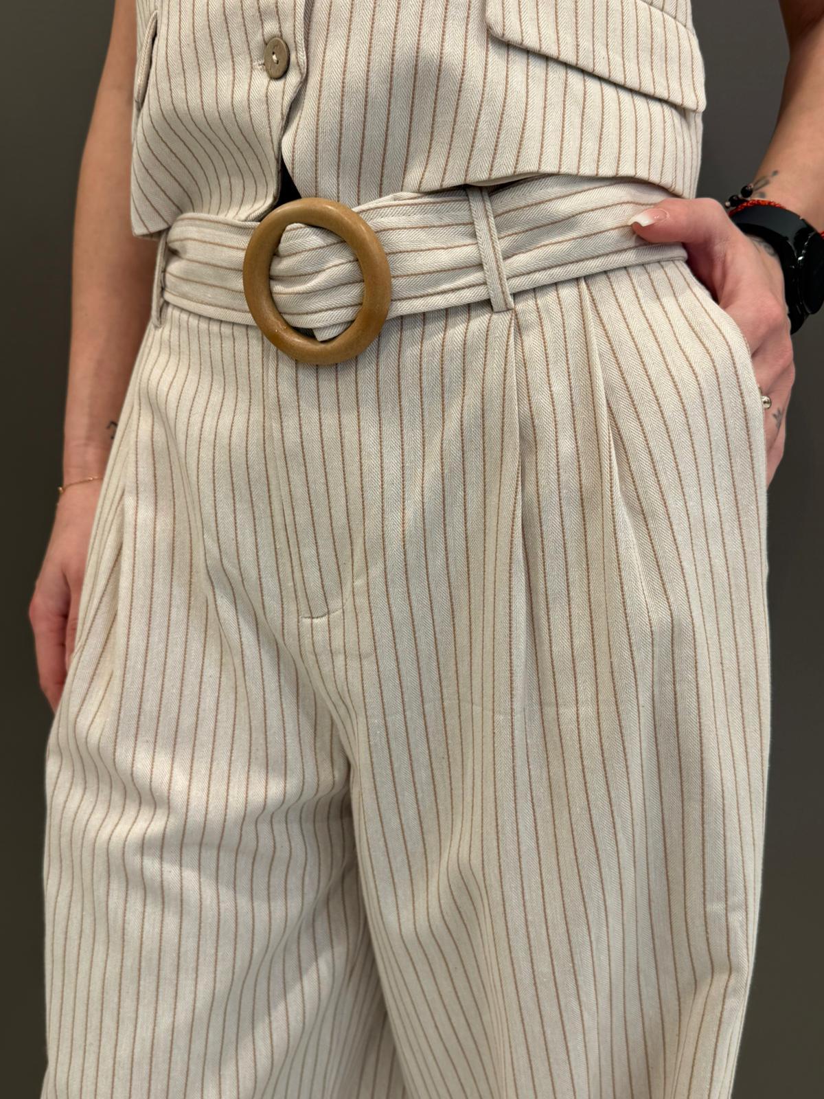 Pantalone palazzo gessato 23612 SANO REALI 