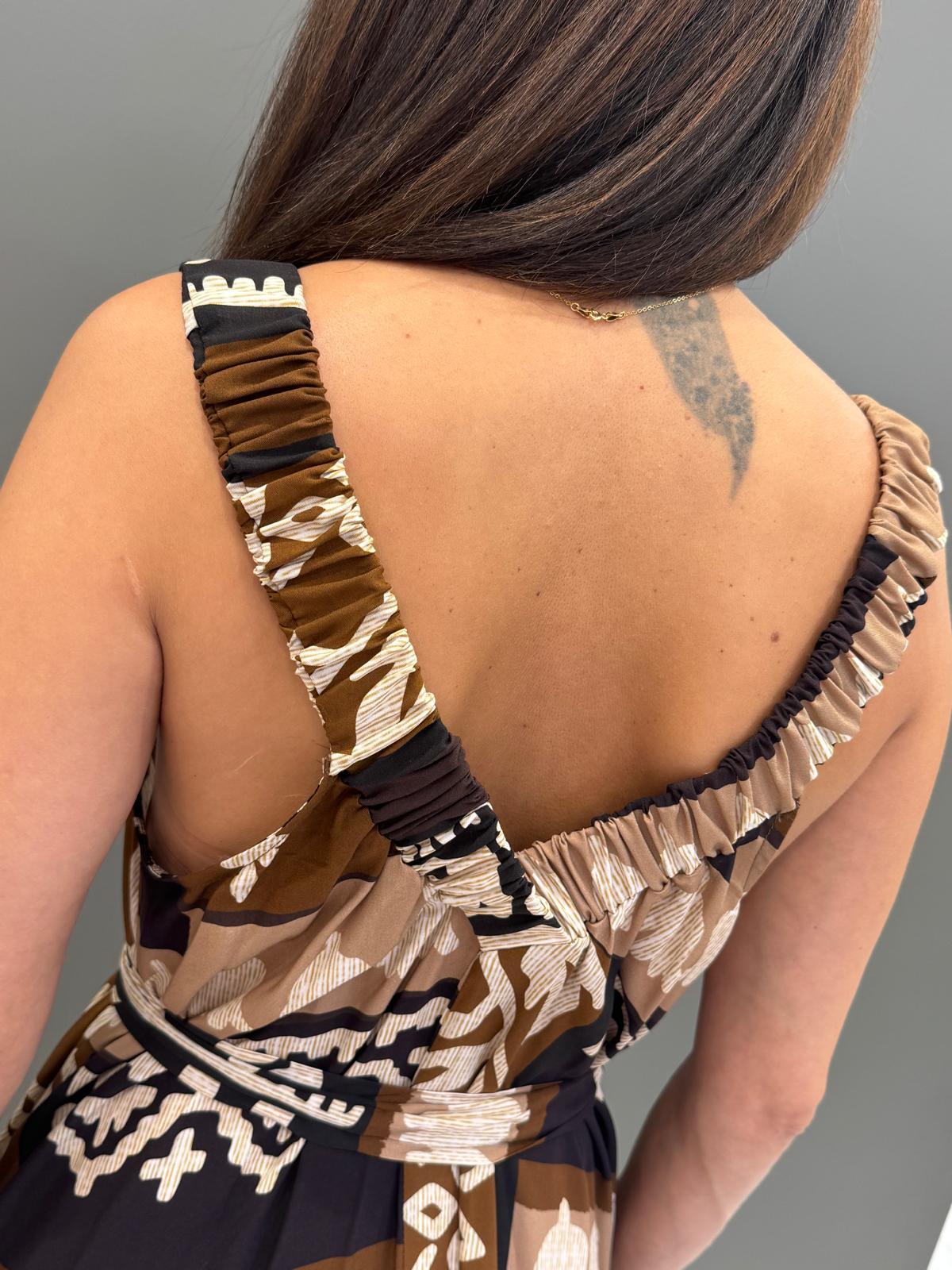 Abito lungo fantasia etnica  100% viscosa CA24-215F MO REALI 