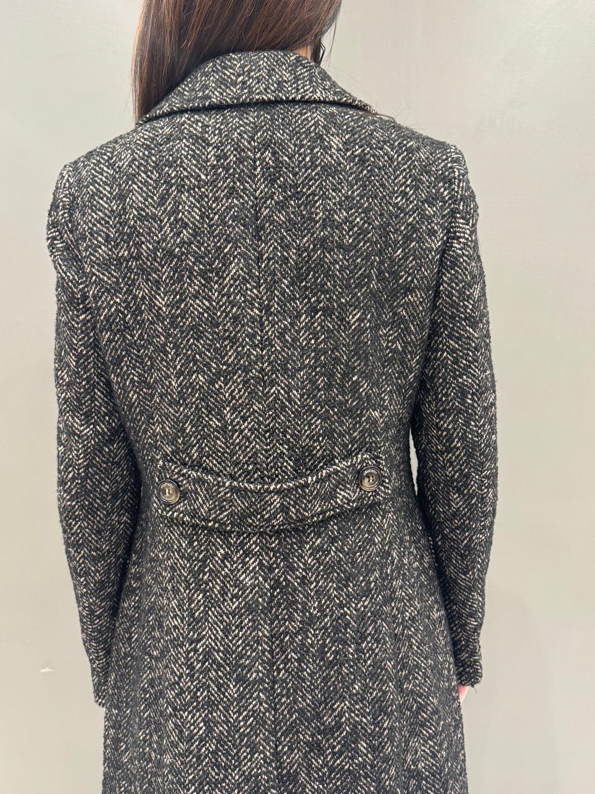 Cappotto lungo spigato 20475 U CRISTINA GAVIOLI 