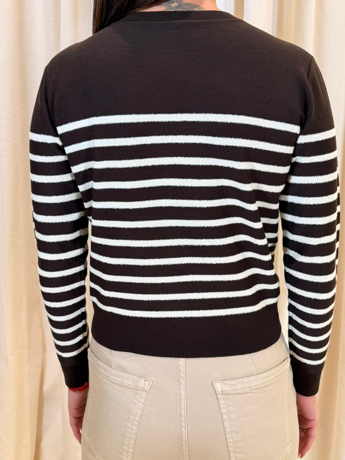 Maglia rigata viscosa lavorazione bouclè CANNA 001 MARELLA SPORT 