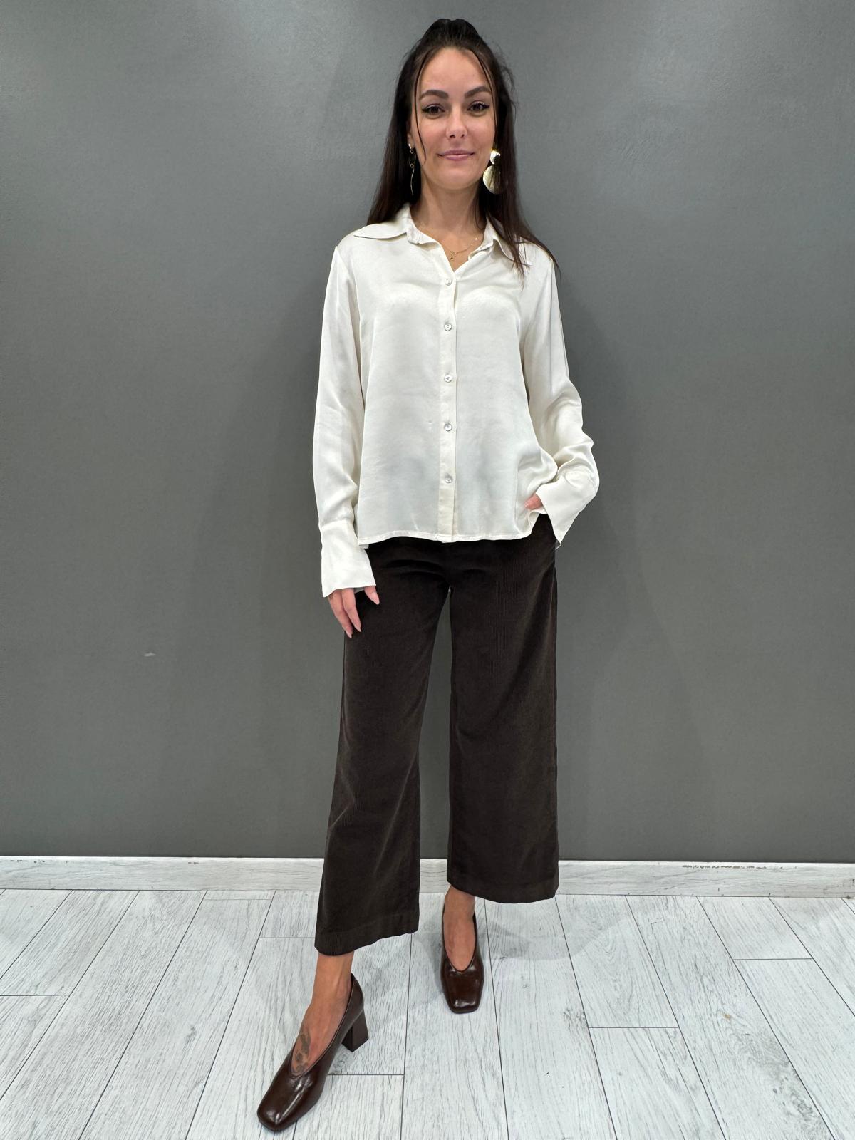 pantaloni ampio velluto stretch 20414 MO CRISTINA GAVIOLI 