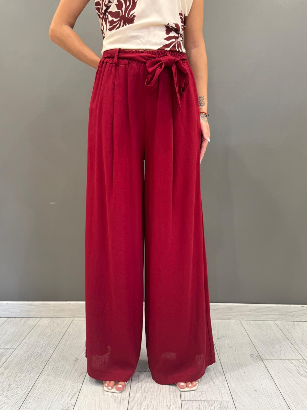 Pantaloni palazzo con cintura 18839-92 IN REBECCA 