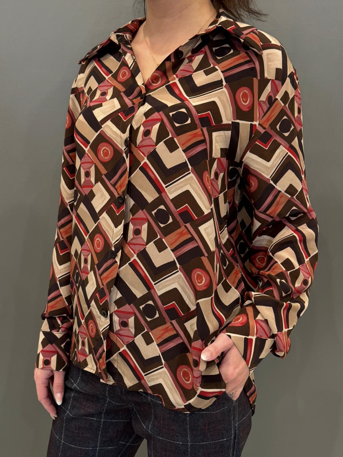 Camicia fantasia geometrica CC99-25 RO REALI 