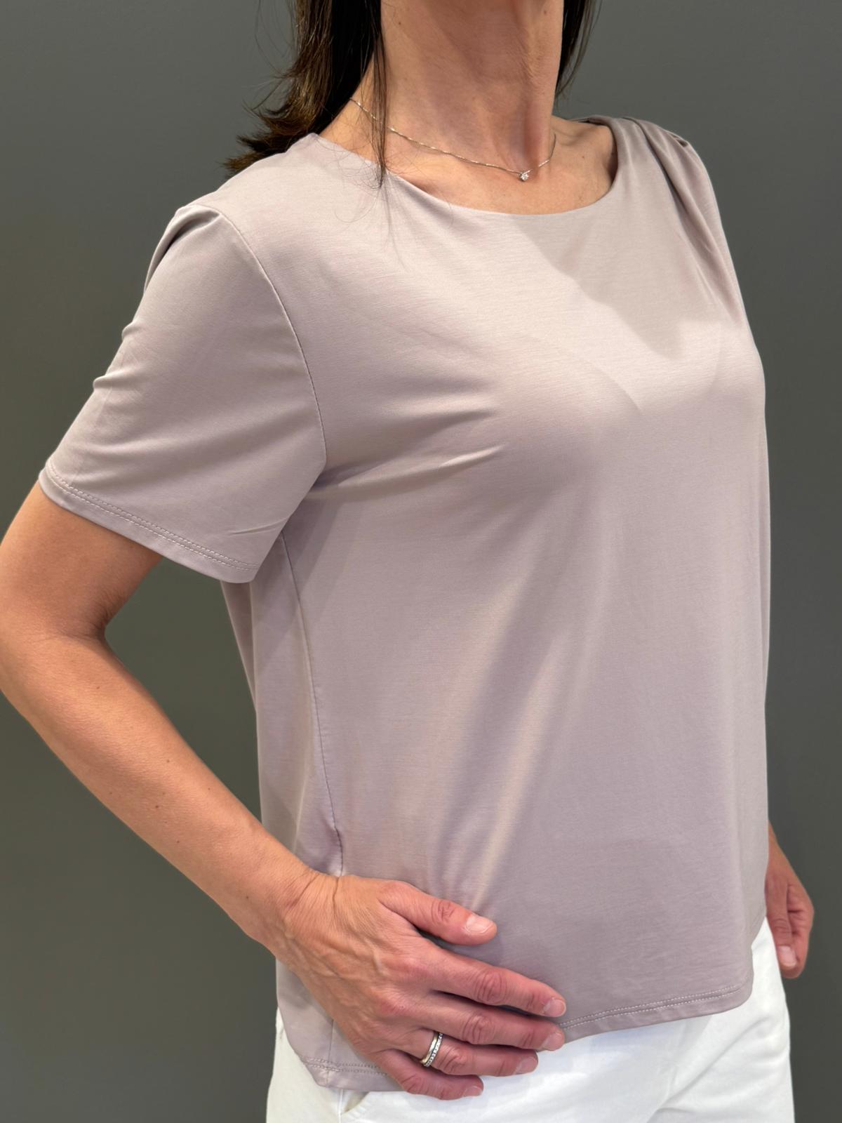 Casacca con drappeggio tessuto lyocel
