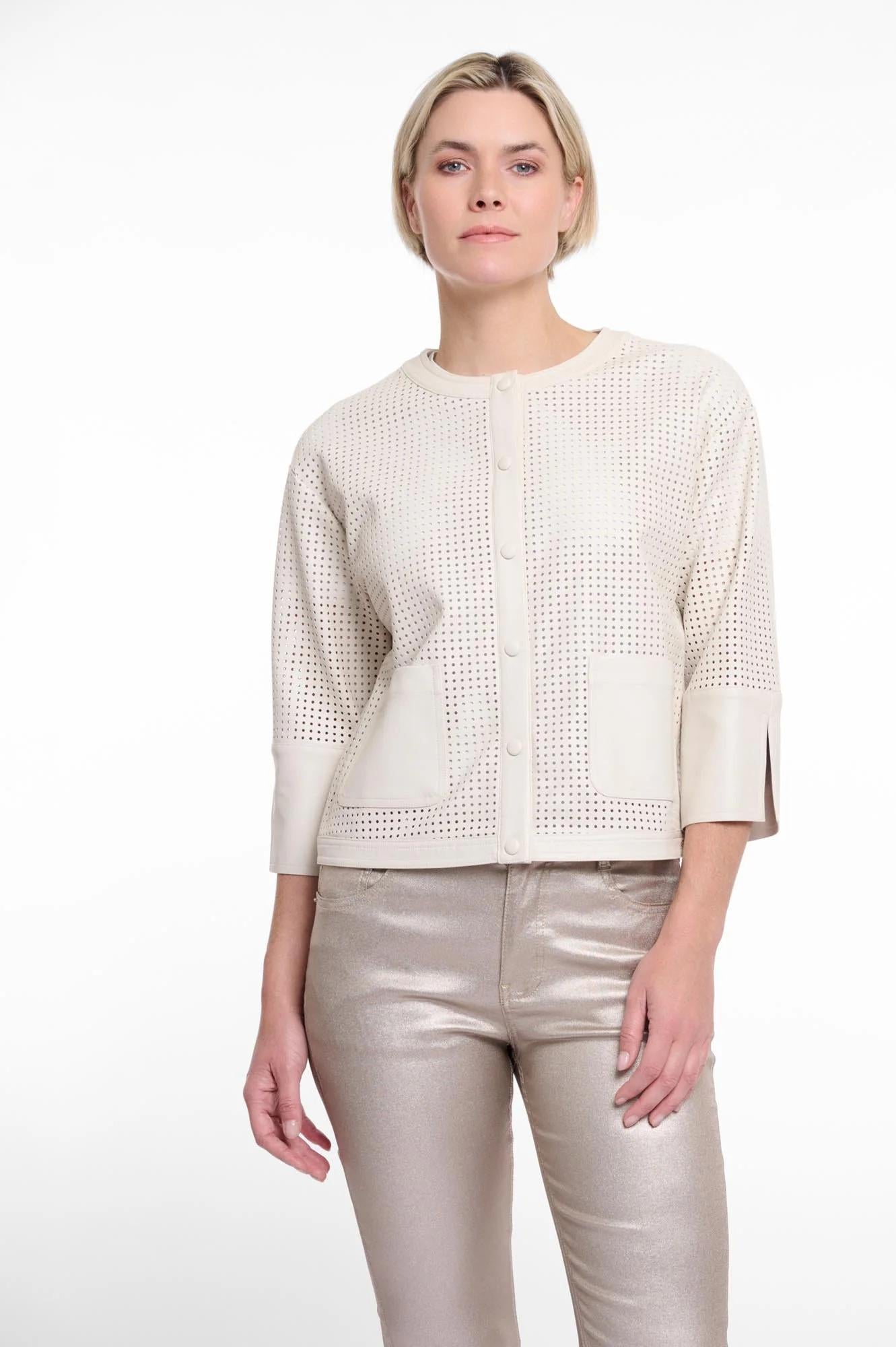 Giacca manica 3/4 finta pelle 7502521 BE RINO & PELLE 