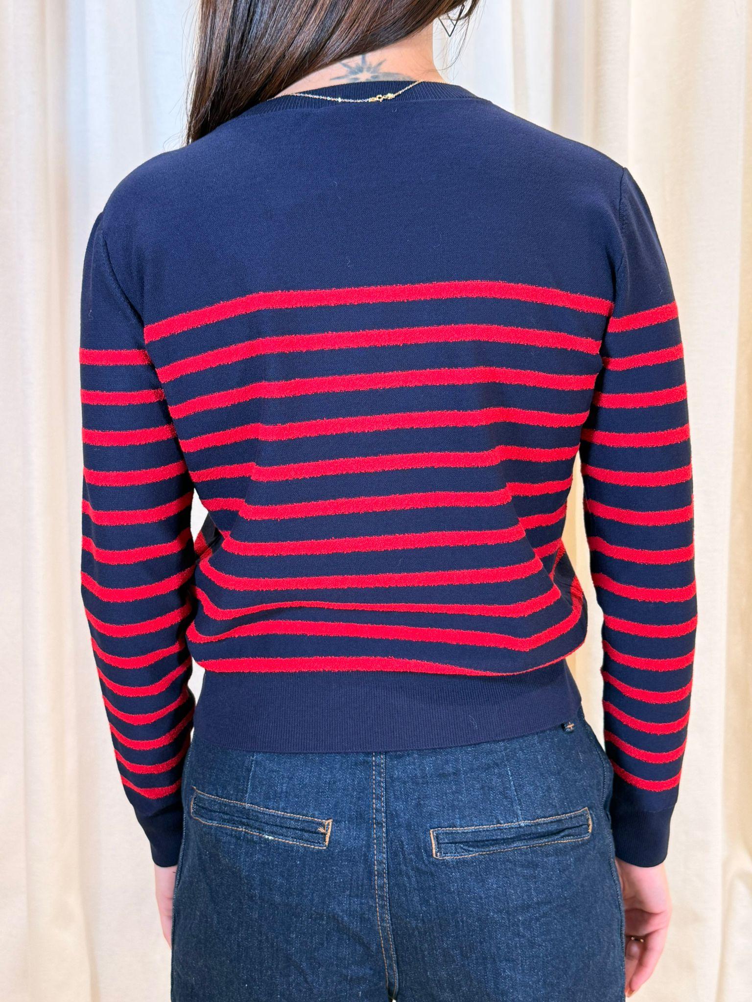 Maglia rigata viscosa lavorazione bouclè CANNA 002 MARELLA SPORT 