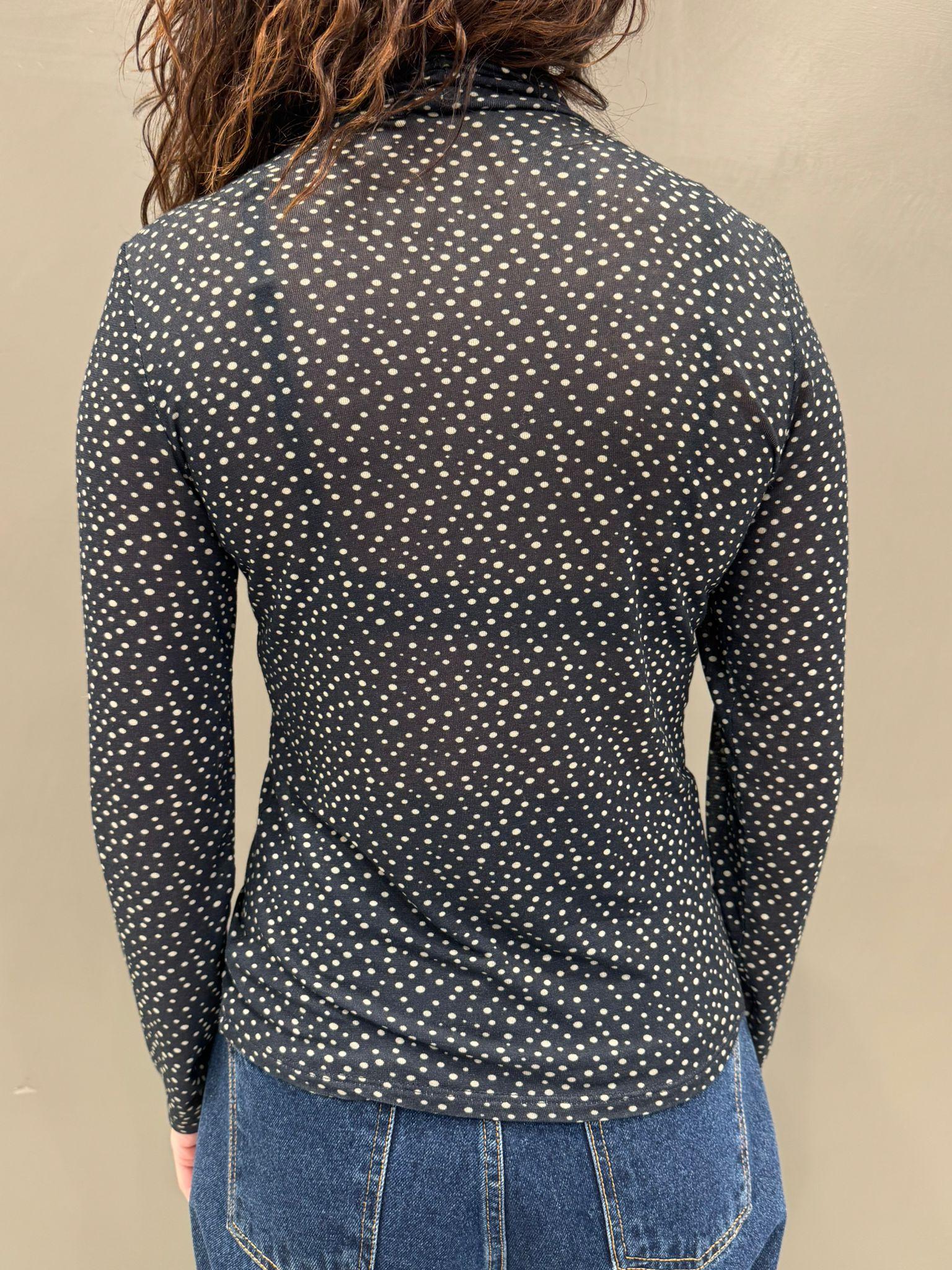 maglia ciclista ml fantasia pois 13036 BL REBECCA 