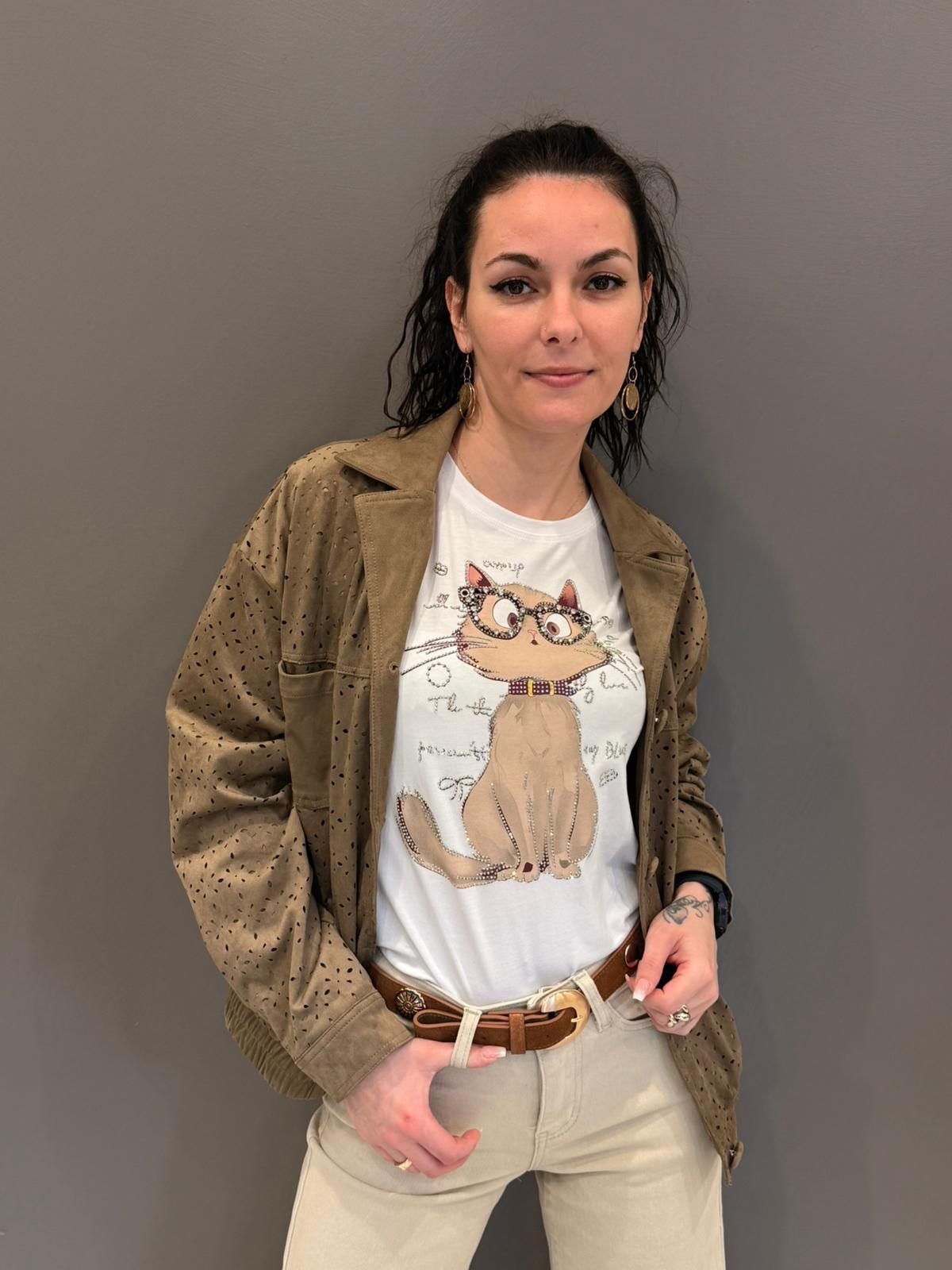 Giubbottino lavorazione laser 23708 TA CRISTINA GAVIOLI 