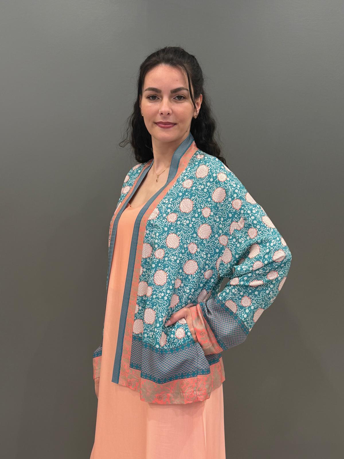 Giacca Kimono fantasia 25603 V2 WU'SIDE 